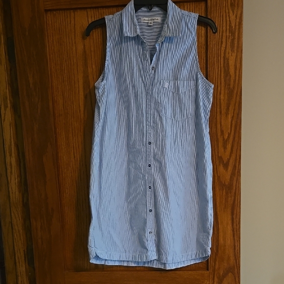 Abercrombie & Fitch Dresses & Skirts - Abercrombie & Fitch Light Blue Striped Top